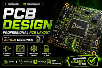 design professional pcb layout in altium, easyeda, and proteus