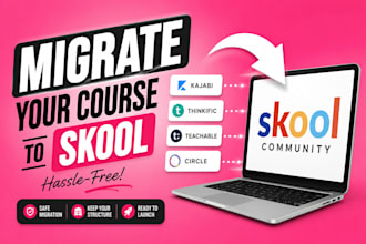 migrate kajabi thinkific teachable circle course to skool community