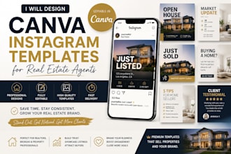 design canva instagram templates for real estate agents