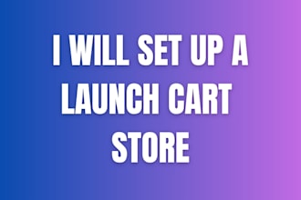build and set up a responsive launch cart website