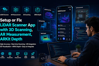 setup or fix lidar scanner app 3d scanning and ar measurement, arkit depth app