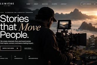 design squarespace filmmaker website videographer film production portfolio