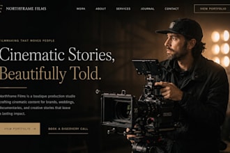 design squarespace filmmaker website videographer film production website