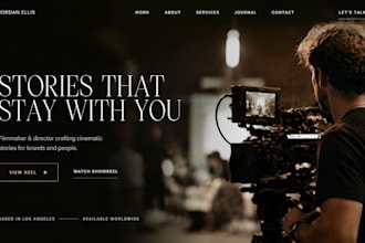 design squarespace filmmaker website videographer film production website