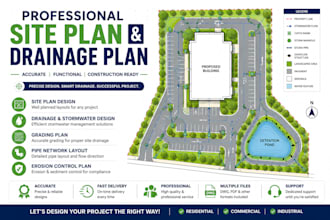 design professional site plans, grading, drainage, and erosion control plans