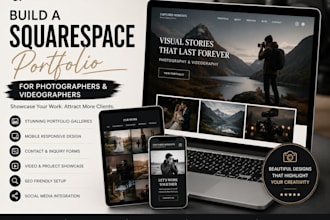 build a squarespace portfolio for photographers and videographers