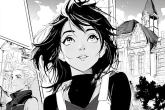design action packed manga comic pages