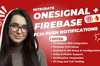 integrate onesignal firebase push notification into android ios app and games