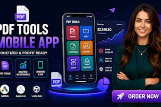 develop a monetized PDF tools app with admob applovin and unity ads
