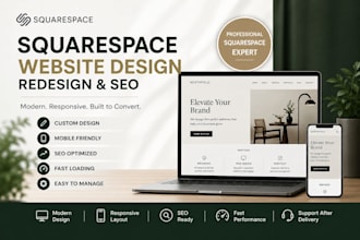 build squarespace website design redesign squarespace website SEO