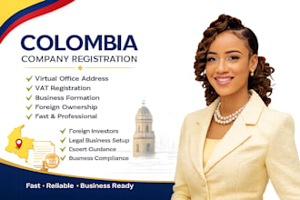 do colombia company registration with virtual office and vat