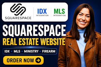 build squarespace real estate website idx mis ministery firearm website