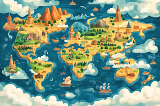 draw vector map in illustrator