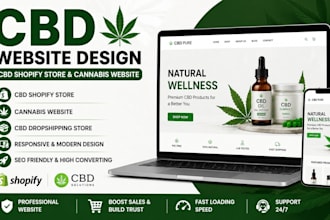 design cbd website, cbd shopify store cbd dropshipping store cannabis website