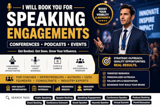 secure speaking engagements and conference speaking opportunities