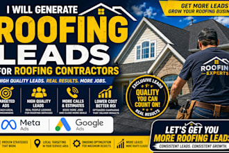 generate commercial roofing , roofing contractor leads via meta ads and google