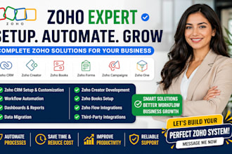 setup zoho crm zoho creator zoho campaigns zoho one zoho expert zoho form books