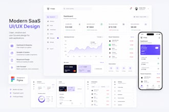 design modern saas web app UI UX in figma