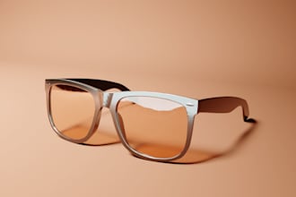 create realistic 3d eyewear model  sunglasses for rendering