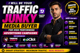 be your traffic junky media buyer for high performing advertising campaigns