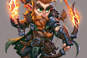 design 2d game character illustration