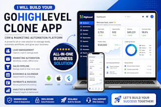 develop a business clone app, gohighlevel CRM and marketing automation clone app