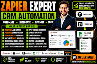 be your zapier expert integrate typeform with pipedrive google sheets automation