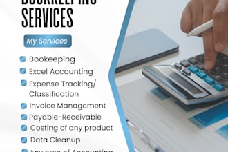 do bookkeeping and complete accounting support