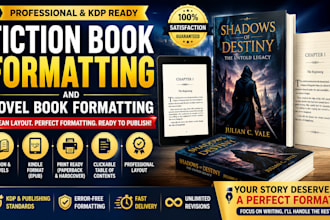 do fiction book formatting and novel book formatting