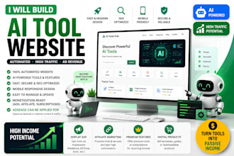 build automated ai tool website for ad revenue