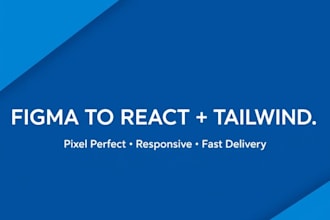 convert figma to react tailwind responsive landing page