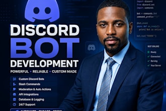 build discord, telegram bots, web scraping and task automation