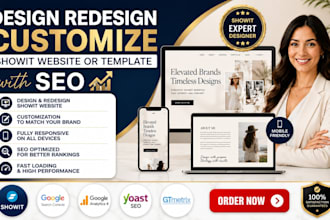 design redesign customize showit website or showit template with SEO