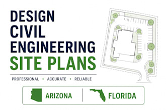 design civil engineering site plans project for arizona and florida
