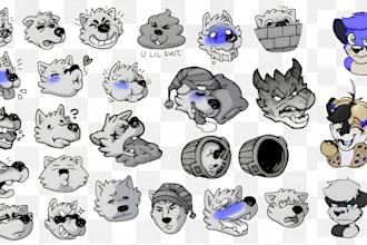 create custom furry telegram stickers, discord emotes and fursona emojis