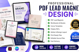 design pdf lead magnets workbook ebook freebies canva template adobe indesign