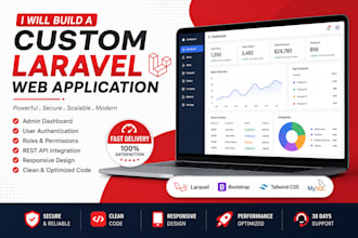 build a custom laravel web application