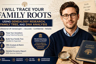 trace your UK family roots using genealogy, family tree and dna analysis