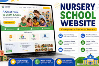 create nursery school website kindergarten preschool website and daycare website