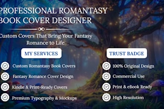 design a professional romantasy book cover