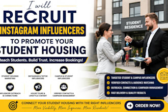 recruit instagram influencers to promote your student housing