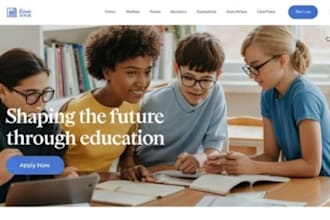 redesign education website for tutors academies lms online educational website