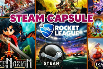 design professional steam capsule art to boosts game clicks