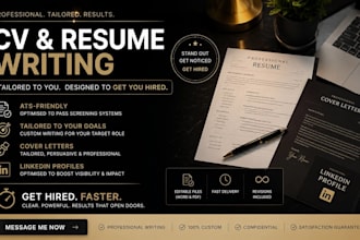 write or improve your CV, resume or cover letter