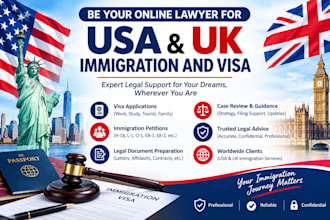 be your online lawyer for USA and UK immigration and visa