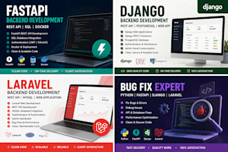 develop a django rest API and postgresql backend application