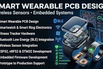 design smart wearable pcb, wireless sensors and embedded systems