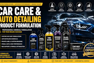 formulate car care, auto detailing and automotive chemical products