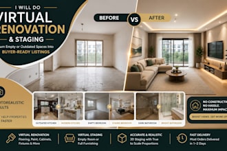 virtually renovate and stage your real estate property listing