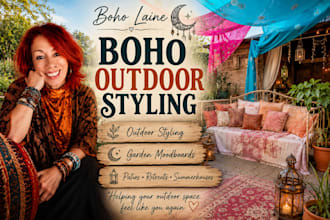 design a beautiful boho outdoor sanctuary